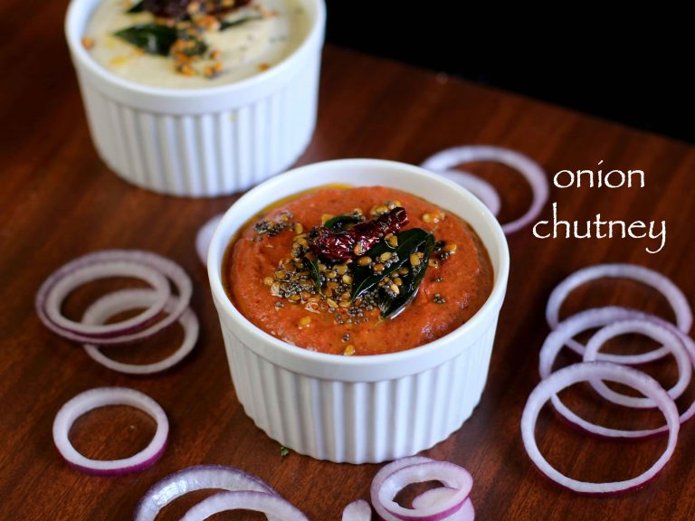 south indian onion chutney for idli & dosa